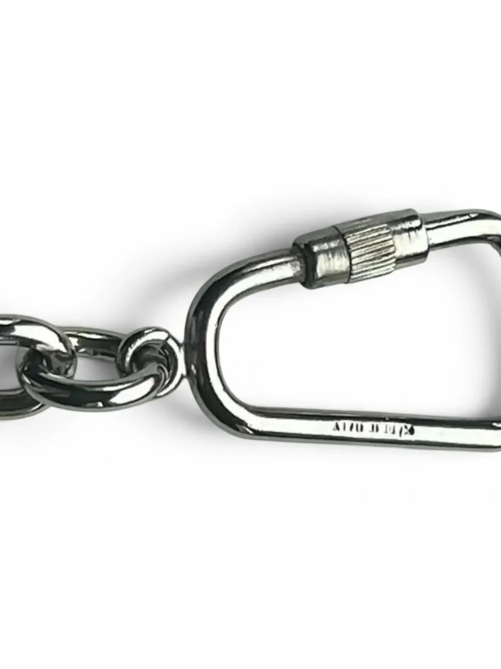 Salvatore Ferragamo Mens Gancini Silver-Tone Keychain Key Ring